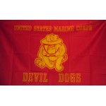 Marines Devil Dogs 3'x 5' Economy Flag