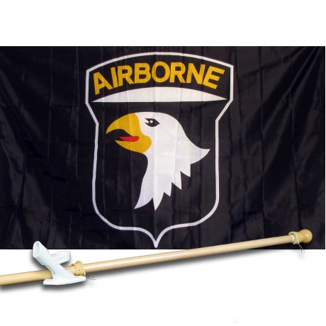 ARMY AIRBORNE 3' x 5'  Flag, Pole And Mount.