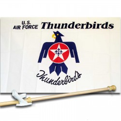 AIR  FORCE THUNDER BIRD 3' x 5'  Flag, Pole And Mount.