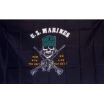 Marines Mess with the Best  3'x 5' Economy Flag