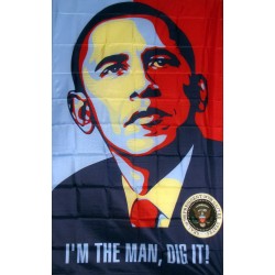 Obama I'm The Man Dig It 3'x 5' Flag