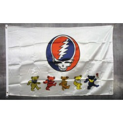 Grateful Dead Dancing Bears 3' x 5' Polyester Flag
