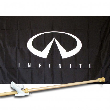 IN FINITI 3' x 5'  Flag, Pole And Mount.