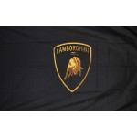 Lamborghini Black 3' x 5' Polyester Flag