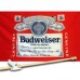 BUDWEISER 3' x 5'  Flag, Pole And Mount.