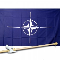 NATO 3' x 5'  Flag, Pole And Mount.