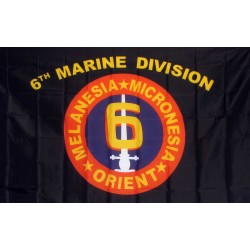 Marine 6th Division 3'x 5' Flag