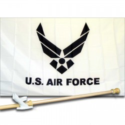AIR  FORCE NEW WHITE 3' x 5'  Flag, Pole And Mount.