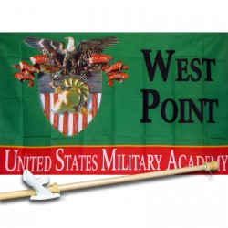 WEST POINT ACADEMY 3' x 5'  Flag, Pole And Mount.