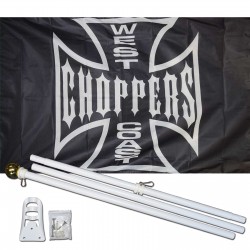 West Coast Choppers 3' x 5' Polyester Flag, Pole and Mount
