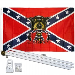 Back Off Rebel 3' x 5' Polyester Flag, Pole and Mount
