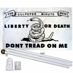 Don't Tread On Me Culpeper 3' x 5' Polyester Flag, Pole and Mount