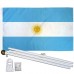 Argentina 3' x 5' Polyester Flag, Pole and Mount