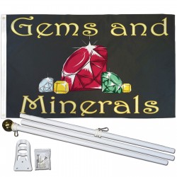 Gems and Minerals 3' x 5' Polyester Flag, Pole and Mount