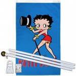 Betty Boop Vertical 3' x 5' Polyester Flag, Pole and Mount