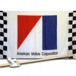 AMERICAN MOTORS CORP CHK 3' x 5'  Flag, Pole And Mount.