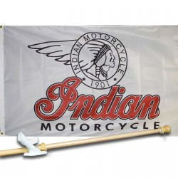 INDIAN MOTORCYCLE 3' x 5'  Flag, Pole And Mount.