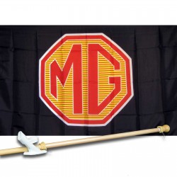MG RED 3' x 5'  Flag, Pole And Mount.