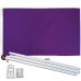 Solid Purple 3' x 5' Polyester Flag, Pole and Mount