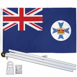 Queensland 3' x 5' Polyester Flag, Pole and Mount