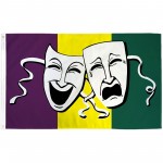 Thespian Comedy Tragedy 3' x 5' Polyester Flag
