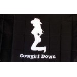 Cowgirl Down Premium 3'x 5' Flag