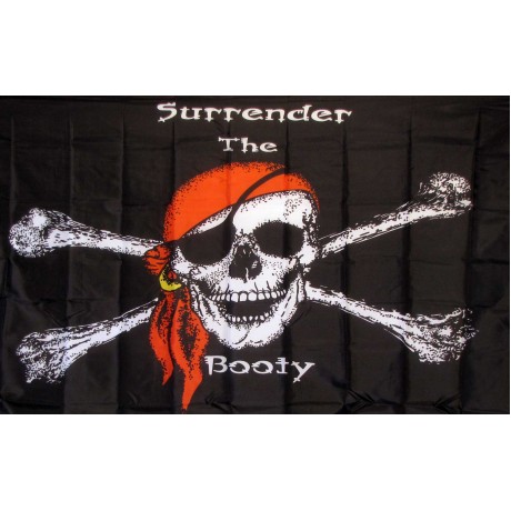 Surrender the Booty Pirate Premium 3'x 5' Flag