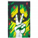 Peace Graffiti Vertival Premium 3'x 5' Flag