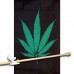 Marijuana Leaf Vertical 3' x 5' Polyester Flag, Pole and Mount