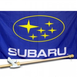 SUBARU 3' x 5'  Flag, Pole And Mount.