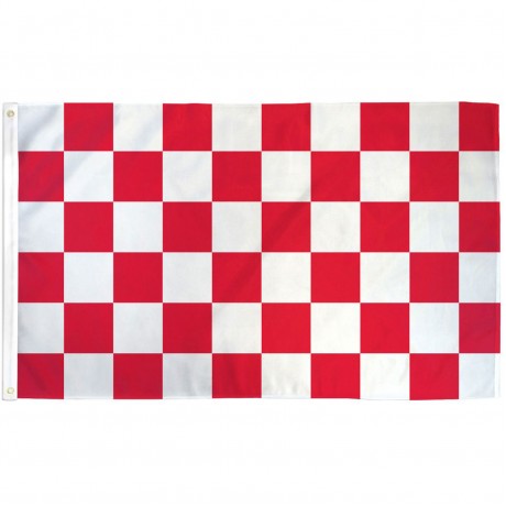 Checkered Red & White 3' x 5' Polyester Flag