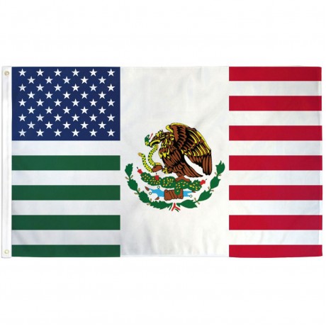 USA Mexico Friendship 3' x 5' Polyester Flag