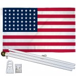 USA Historical 48 Star 3' x 5' Polyester Flag, Pole and Mount