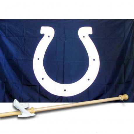 INDIANAPOLIS COLTS 3' x 5'  Flag, Pole And Mount.