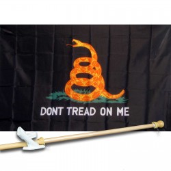DON'T TREAD ON ME 3' x 5'  Flag, Pole And Mount.