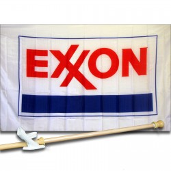 EXXON 3' x 5'  Flag, Pole And Mount.