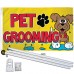 Pet Grooming 3' x 5' Polyetser Flag, Pole and Mount