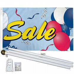 Sale Balloons 3' x 5' Polyester Flag, Pole and Mount