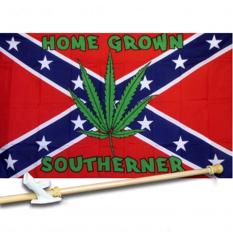 Home Grown Southerner 3' x 5' Polyester Flag, Pole and Mount