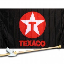 TEXACO 3' x 5'  Flag, Pole And Mount.