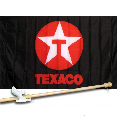 TEXACO 3' x 5'  Flag, Pole And Mount.