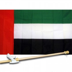 UNITED ARAB EMIRATES 3' x 5'  Flag, Pole And Mount.