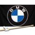 BMW BLACK 3' x 5'  Flag, Pole And Mount.