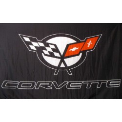 Corvette Black 3' x 5' Polyester Flag