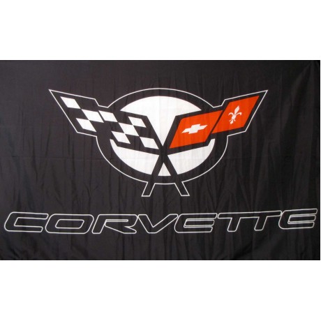 Corvette Black 3' x 5' Polyester Flag