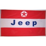 Jeep Red 3' x 5' Automotive Logo Flag