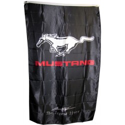 Mustang Black/Red Legend Automotive 3' x 5' Flag