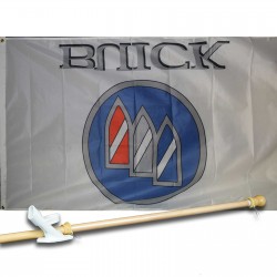 BUICK 3' x 5'  Flag, Pole And Mount.