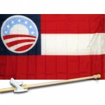 First National Obama 3' x 5' Flag, Pole and Mount