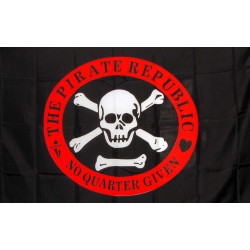 Pirate Republic Red Circle 3'x 5' Flag